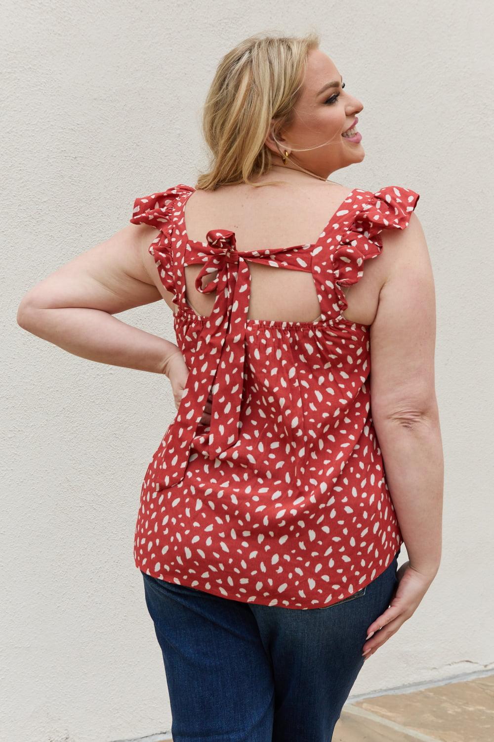 Be Stage Full Size Woven Top in Brick - Glamorous Boutique USA L.L.C.