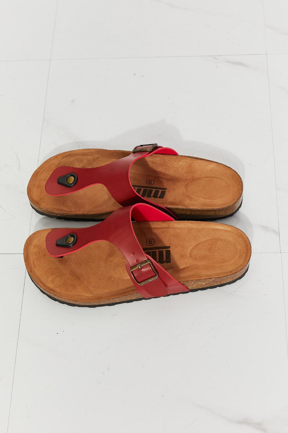 MMShoes Drift Away T-Strap Flip-Flop in Wine - Glamorous Boutique USA L.L.C.