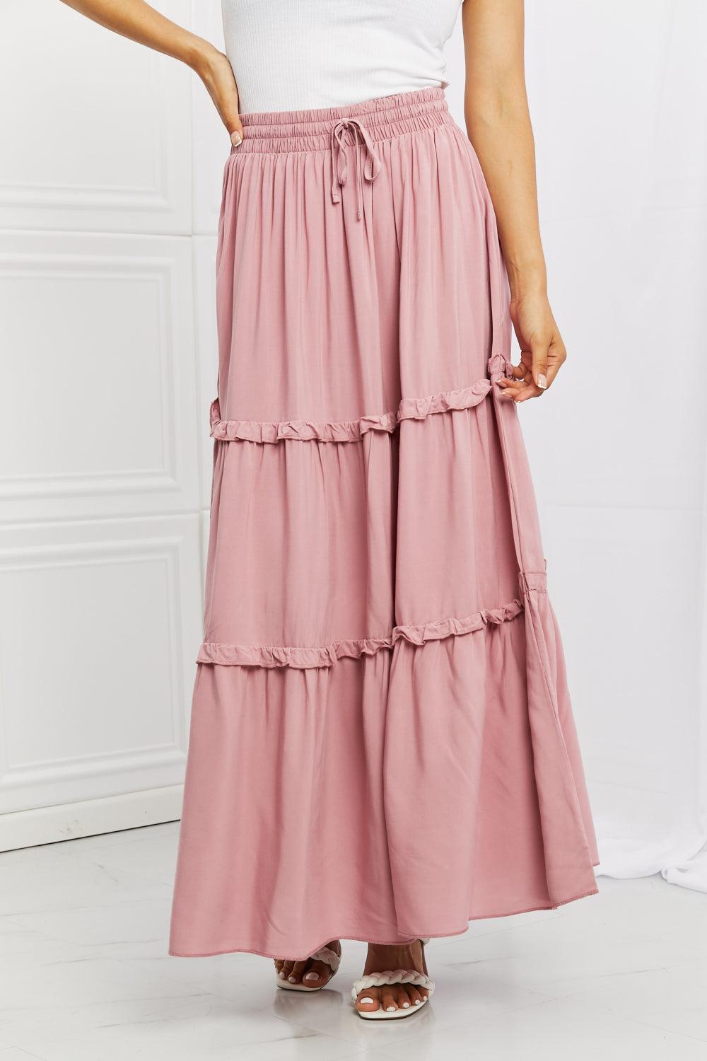 Zenana Summer Days Full Size Ruffled Maxi Skirt - Glamorous Boutique USA L.L.C.