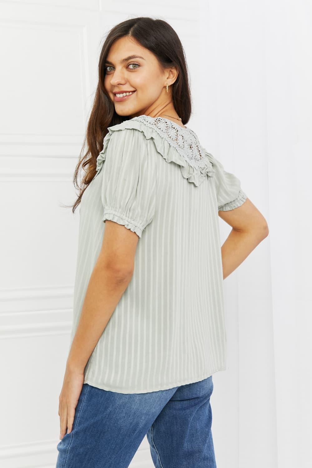 HEYSON Sweet Talk Full Size Short Sleeve Top - Glamorous Boutique USA L.L.C.