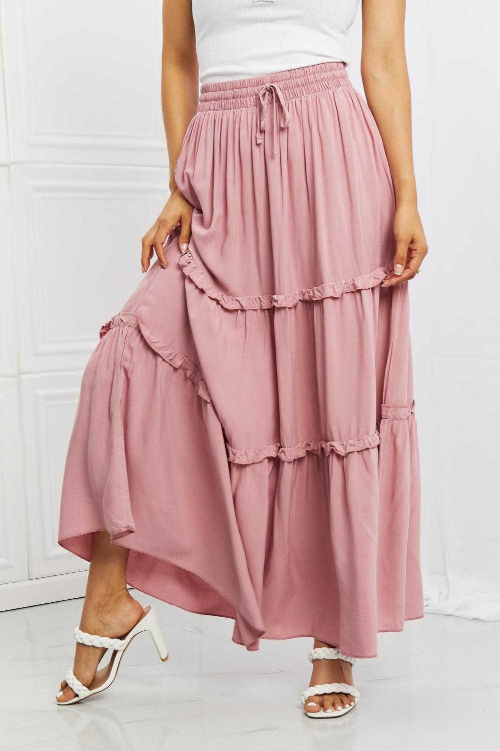 Zenana Summer Days Full Size Ruffled Maxi Skirt - Glamorous Boutique USA L.L.C.