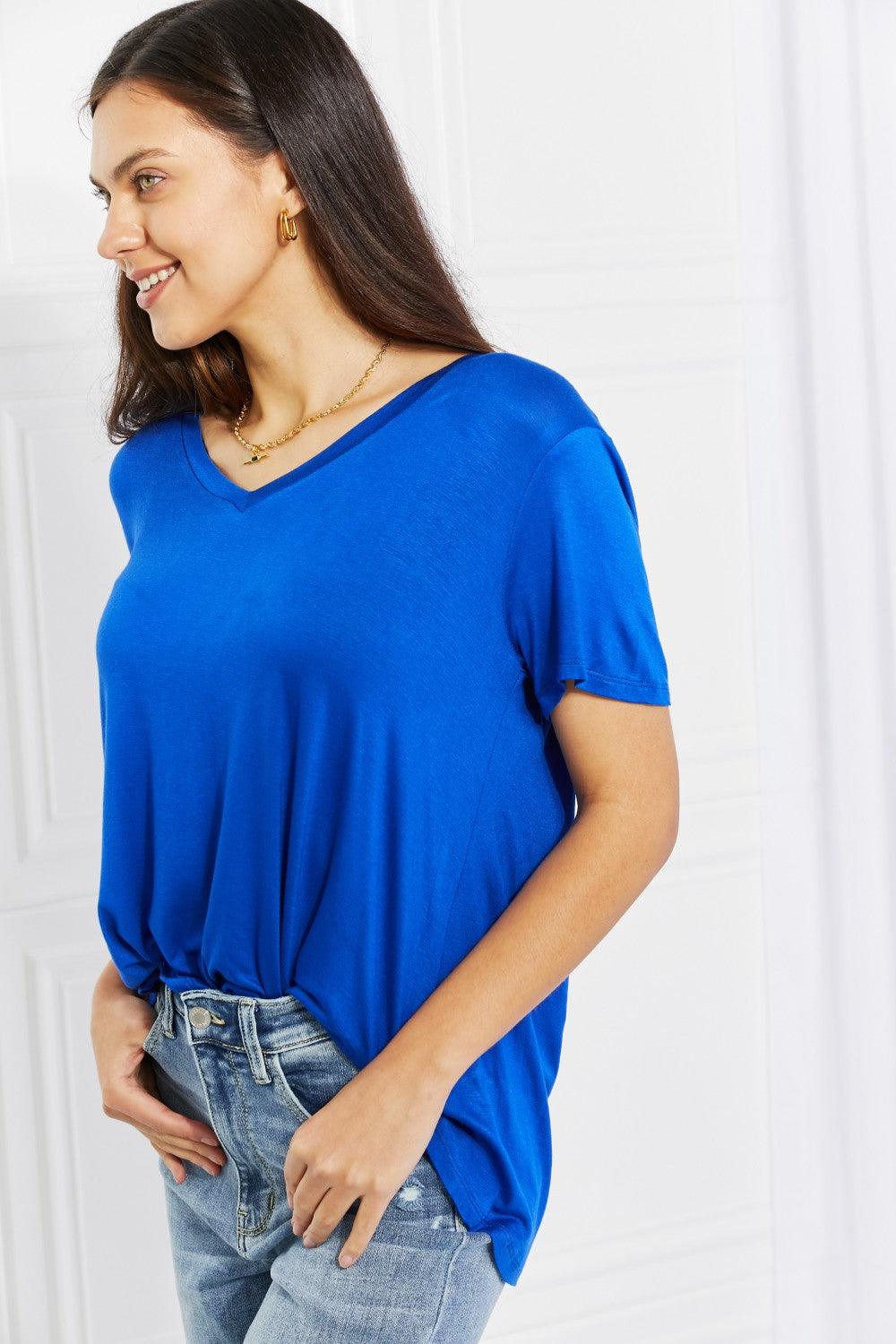 Culture Code Full Size Instant Connection V-Neck Tee - Glamorous Boutique USA L.L.C.