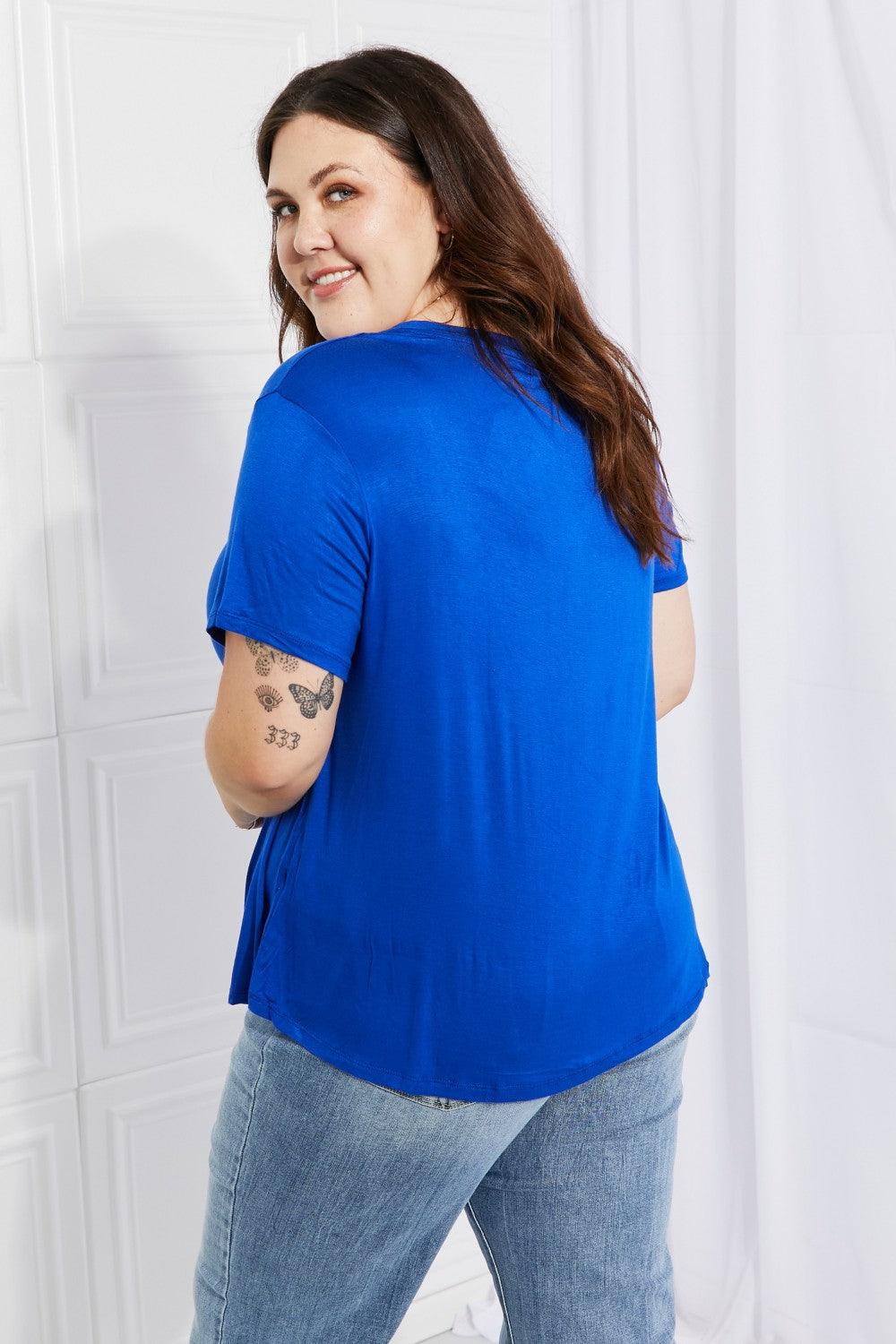 Culture Code Full Size Instant Connection V-Neck Tee - Glamorous Boutique USA L.L.C.
