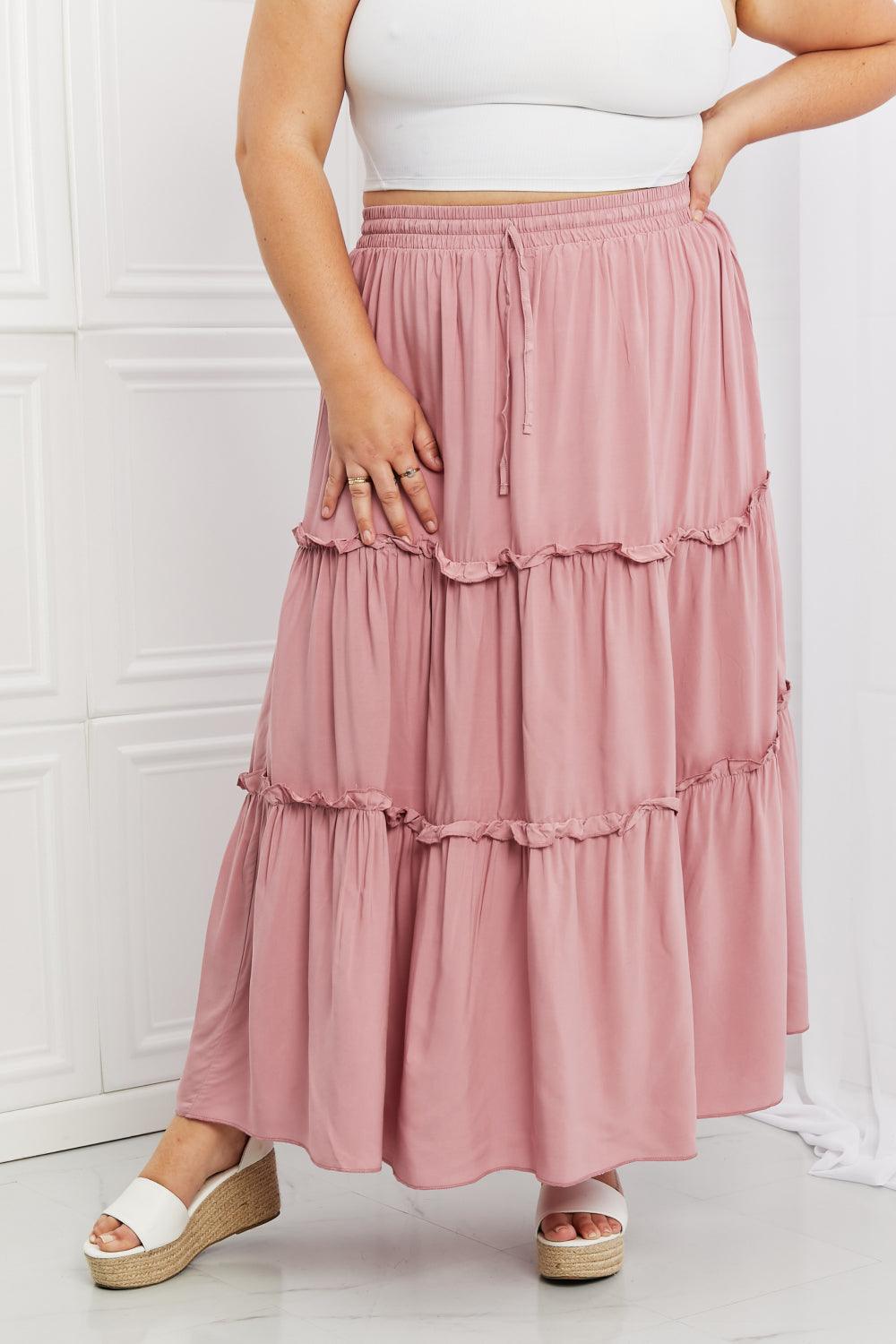 Zenana Summer Days Full Size Ruffled Maxi Skirt - Glamorous Boutique USA L.L.C.