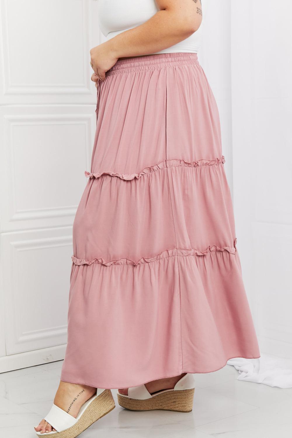 Zenana Summer Days Full Size Ruffled Maxi Skirt - Glamorous Boutique USA L.L.C.
