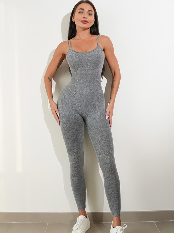 Womens Tummy Control Unitard One Piece Spaghetti Strap Jumpsuit