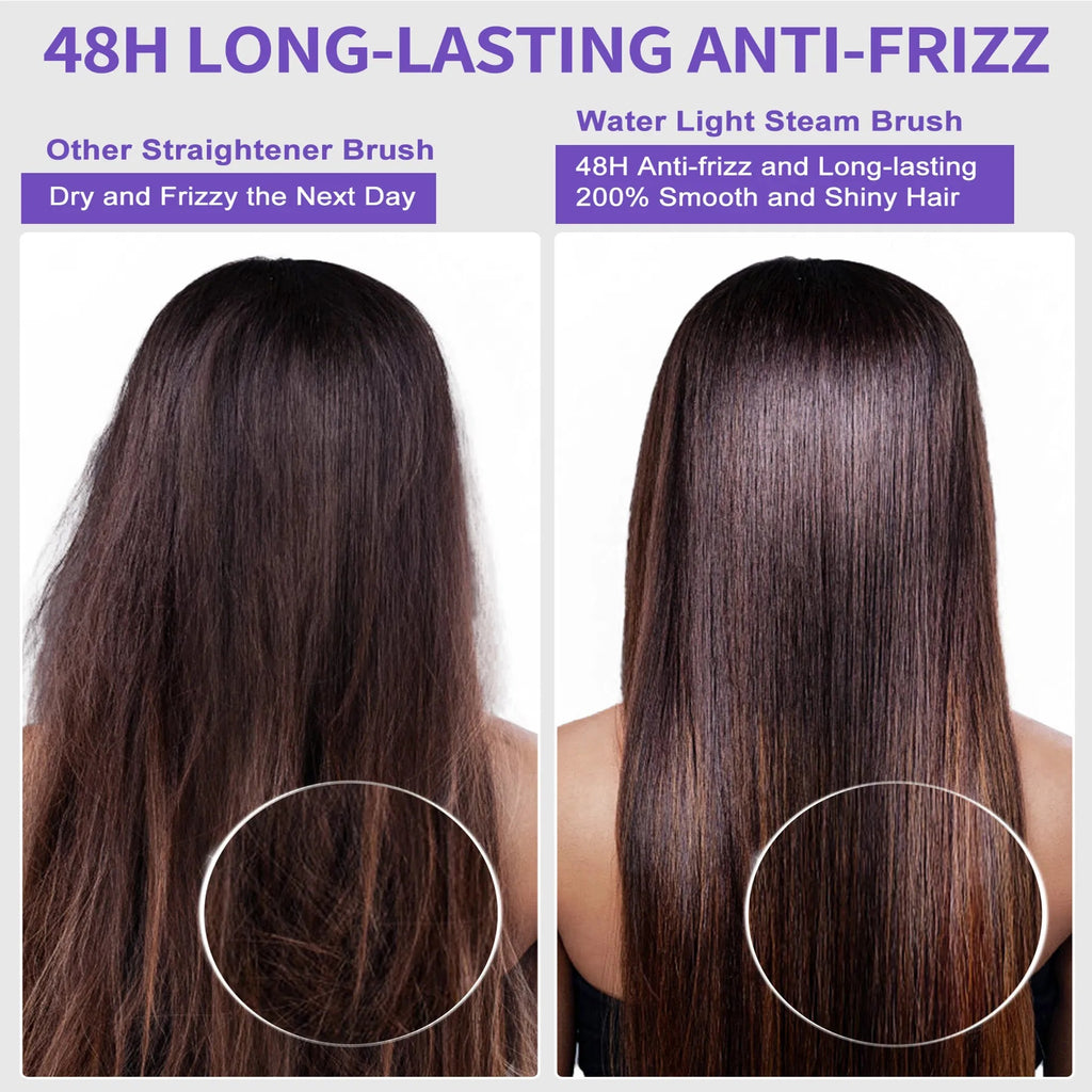 YEVYO Ionic Plus Anti-frizz Steam Straightening Salon Brush