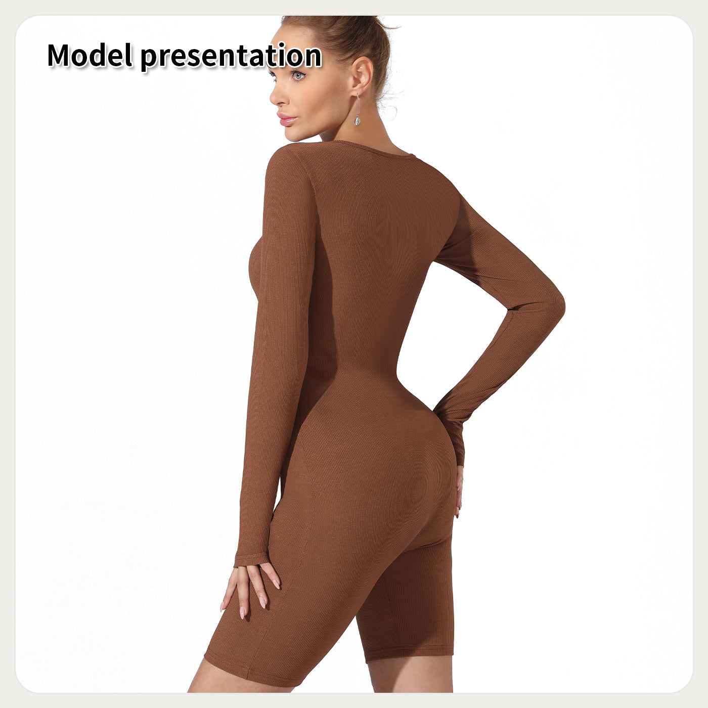Women's Simple Solid Color Midi Activewear Jumpsuit