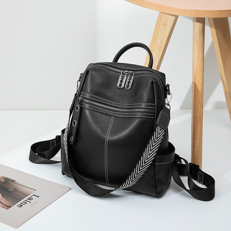 Women's Arrow Stitch PU Leather Backpack