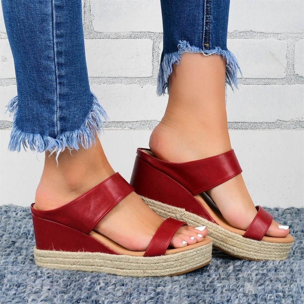 Hemp High Wedge Heel Sandals
