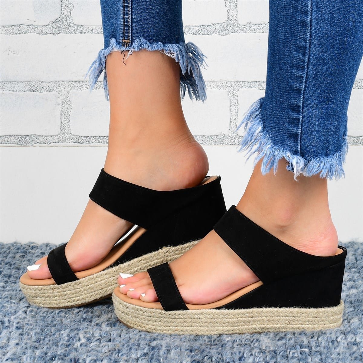 Hemp High Wedge Heel Sandals