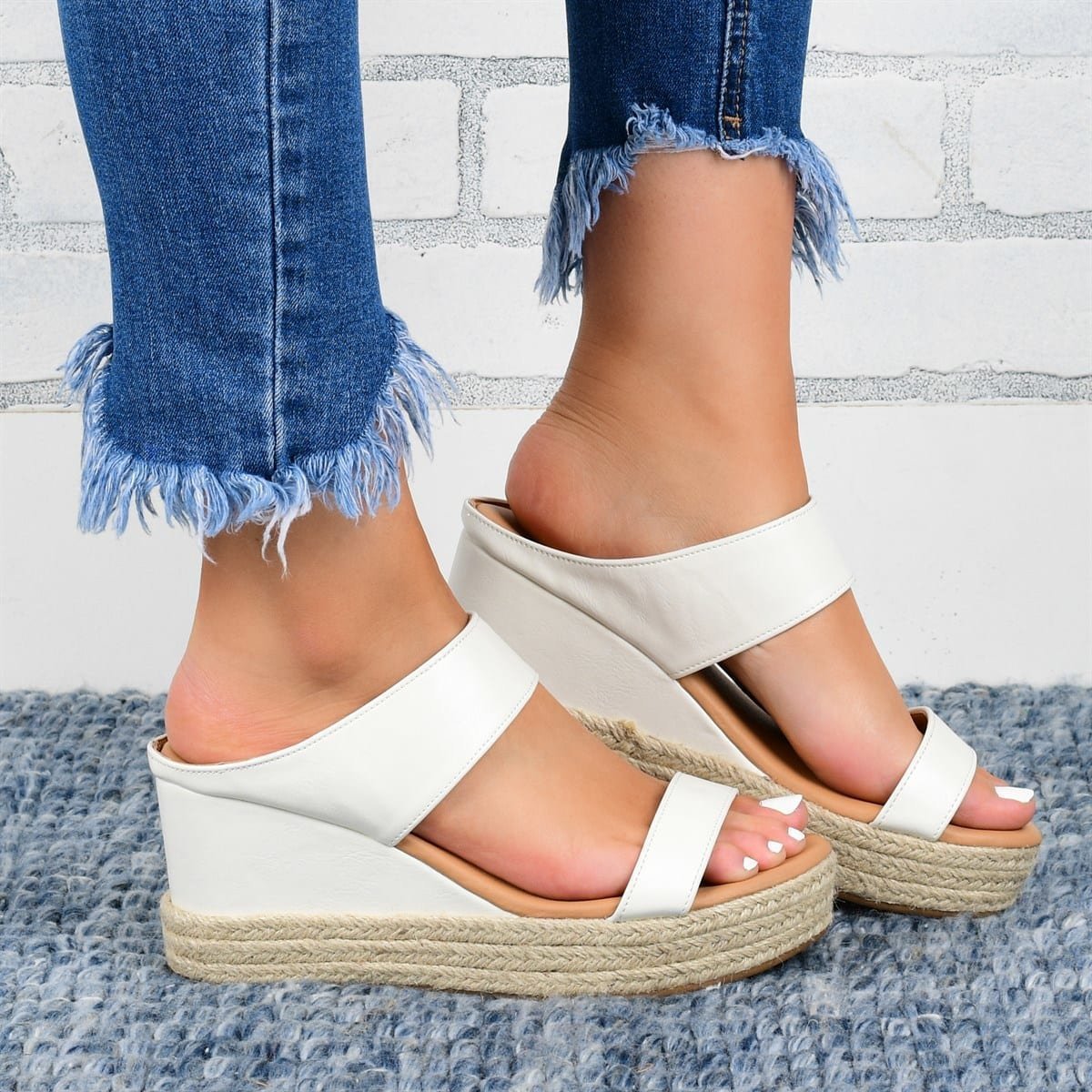 Hemp High Wedge Heel Sandals