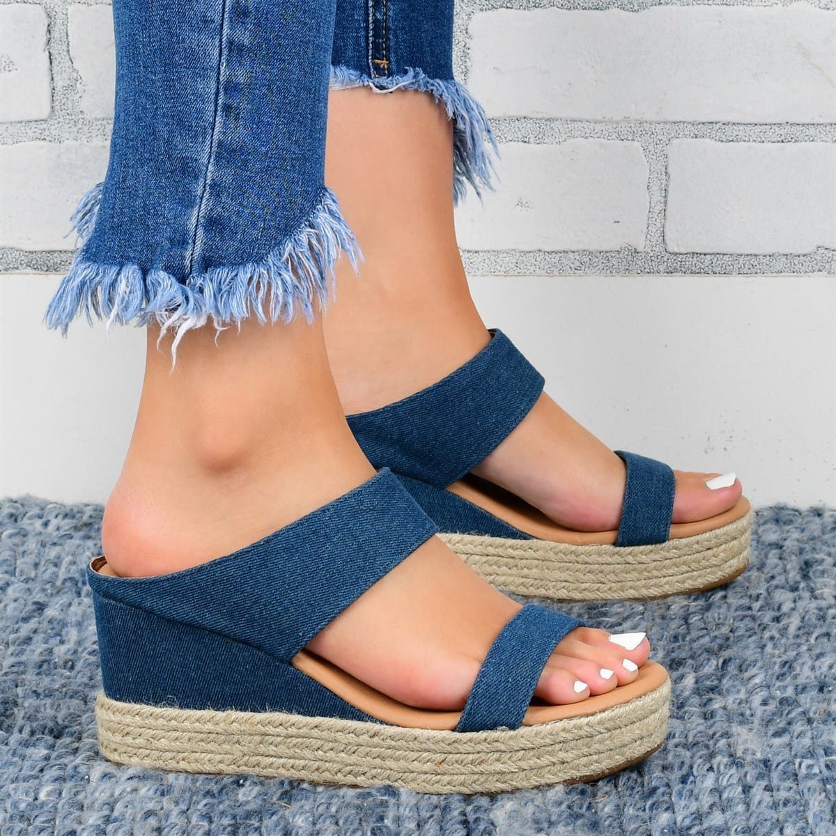 Hemp High Wedge Heel Sandals