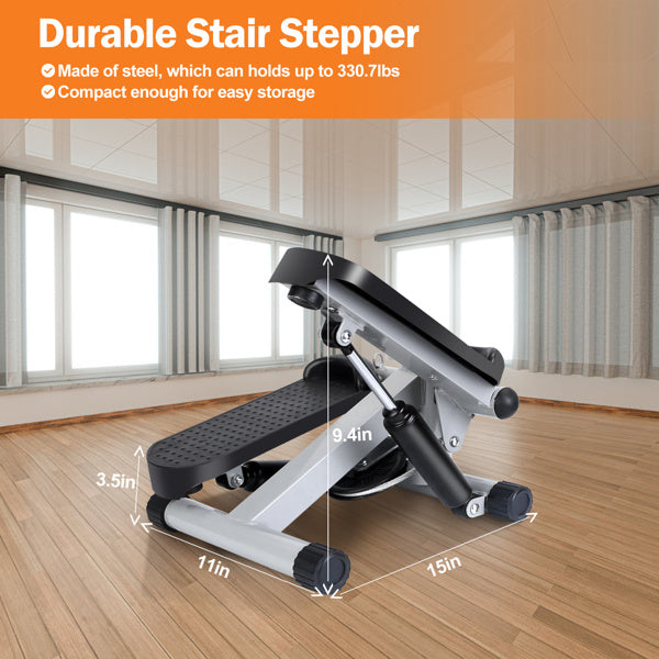 Mini Fitness Step Machine With Resistance Band & LCD Display Screen
