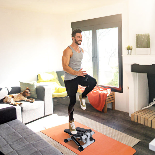 Mini Fitness Step Machine With Resistance Band & LCD Display Screen