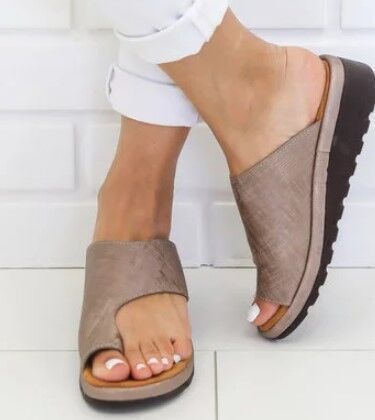 Womens Toe Sleeve Flat Sandal