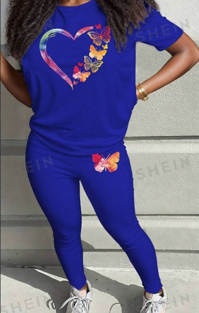 2 Piece Graphic Lounge Outfit Sets