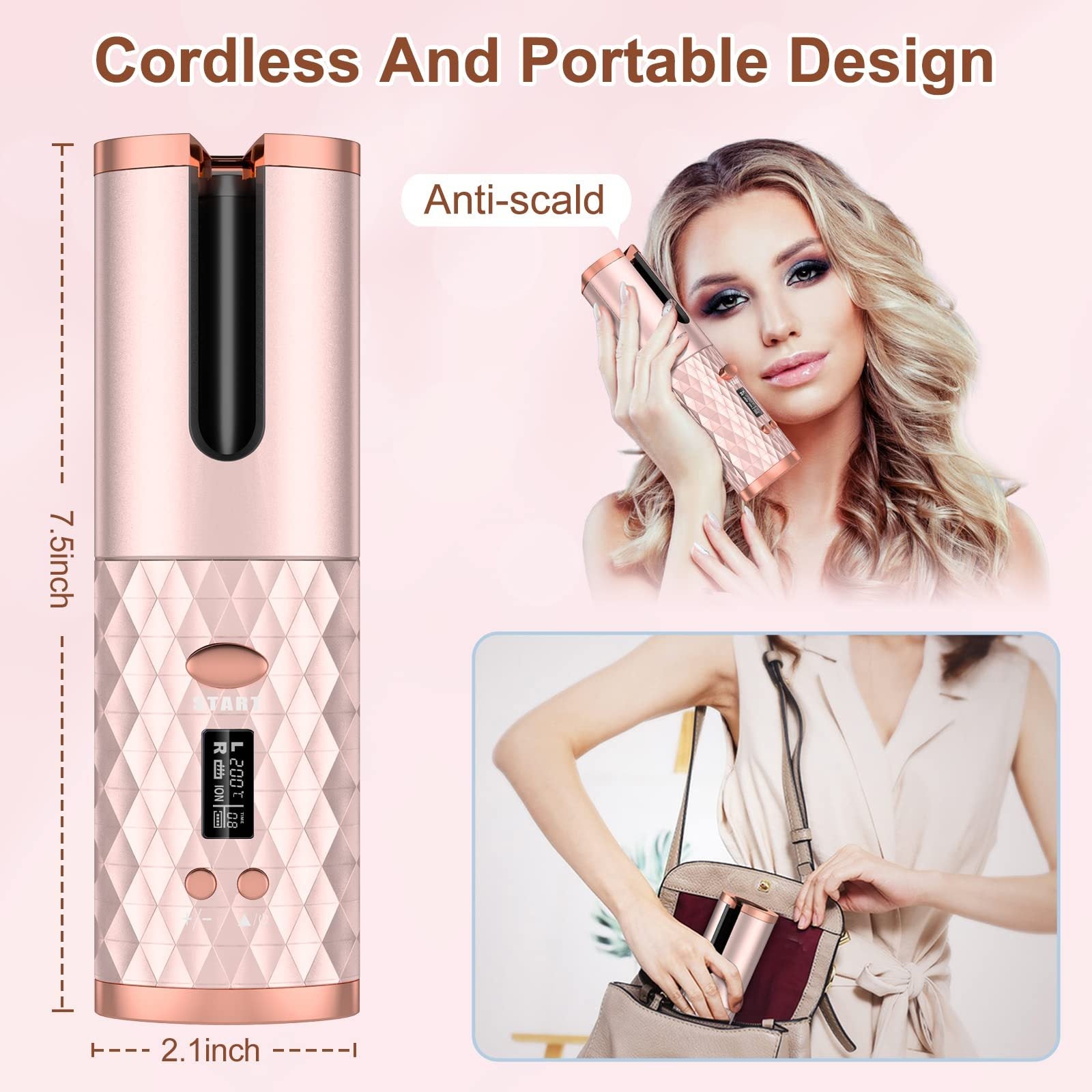 Portable Automatic Ceramic Hair Curler