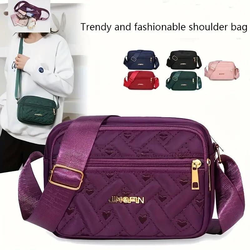 New Oxford Cloth Multi-Layer Crossbody Embroidery Bag