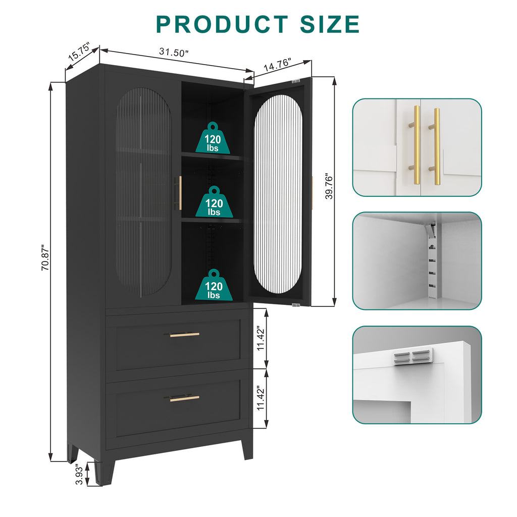2 Doors 2 Drawers Cabinet