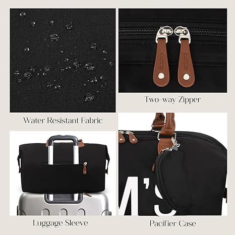 3-Pc Weekender Mom Traveling Duffel Bag Set