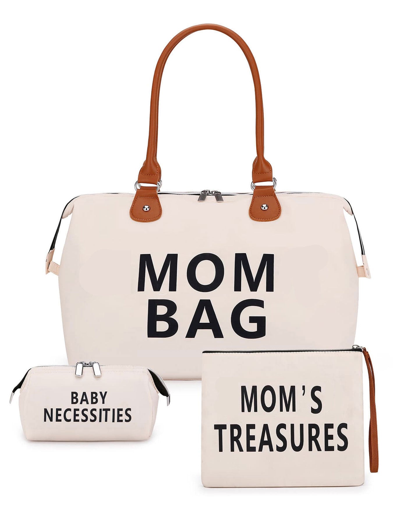 3-Pc Weekender Mom Traveling Duffel Bag Set