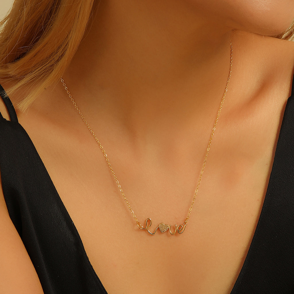 1pc Simply Exquisite Sparkling Symbol 8/Love Pendant Necklace