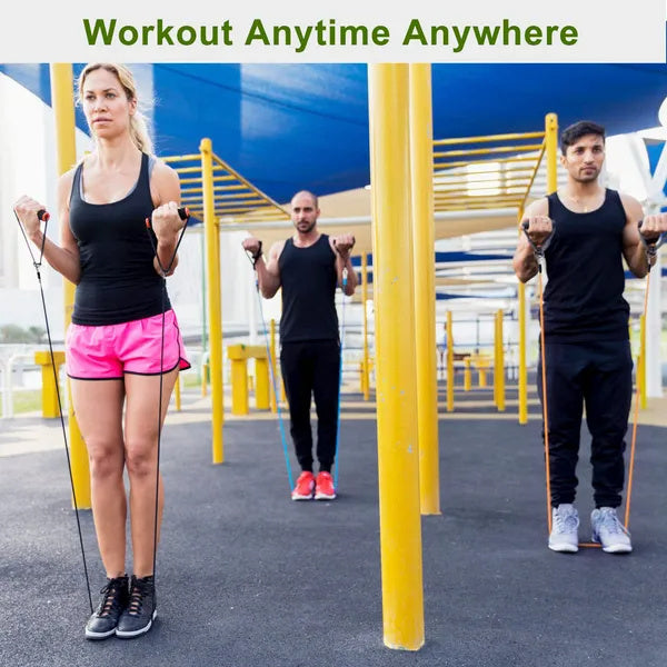 11Pc Resistance Tube Bands Set