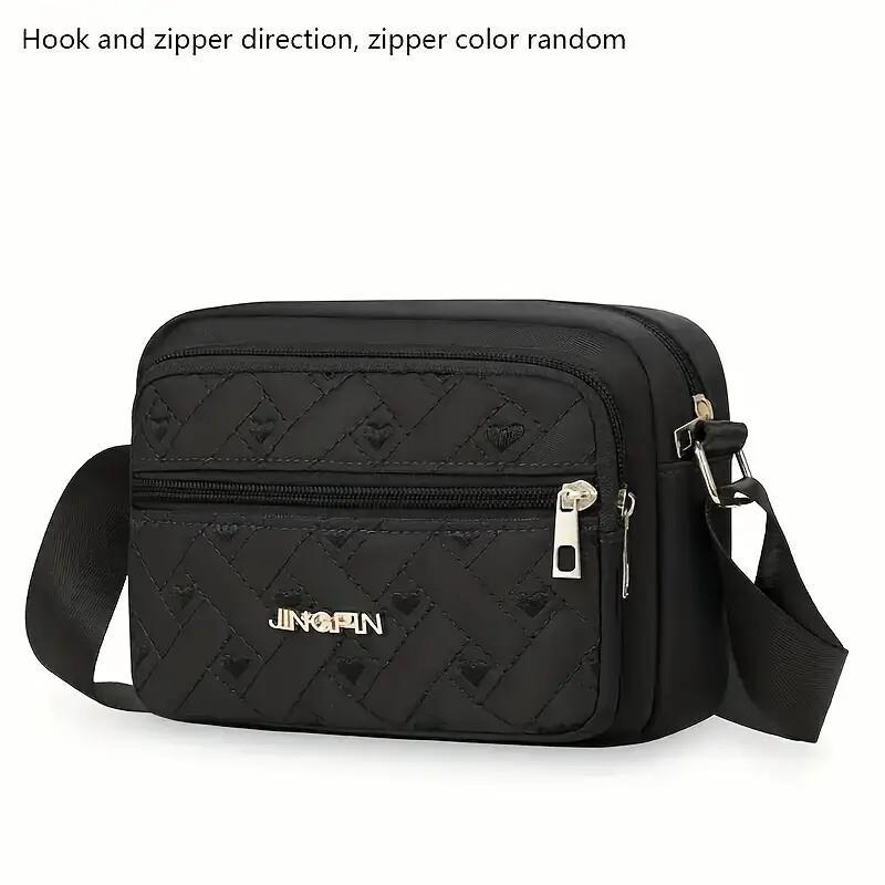 New Oxford Cloth Multi-Layer Crossbody Embroidery Bag