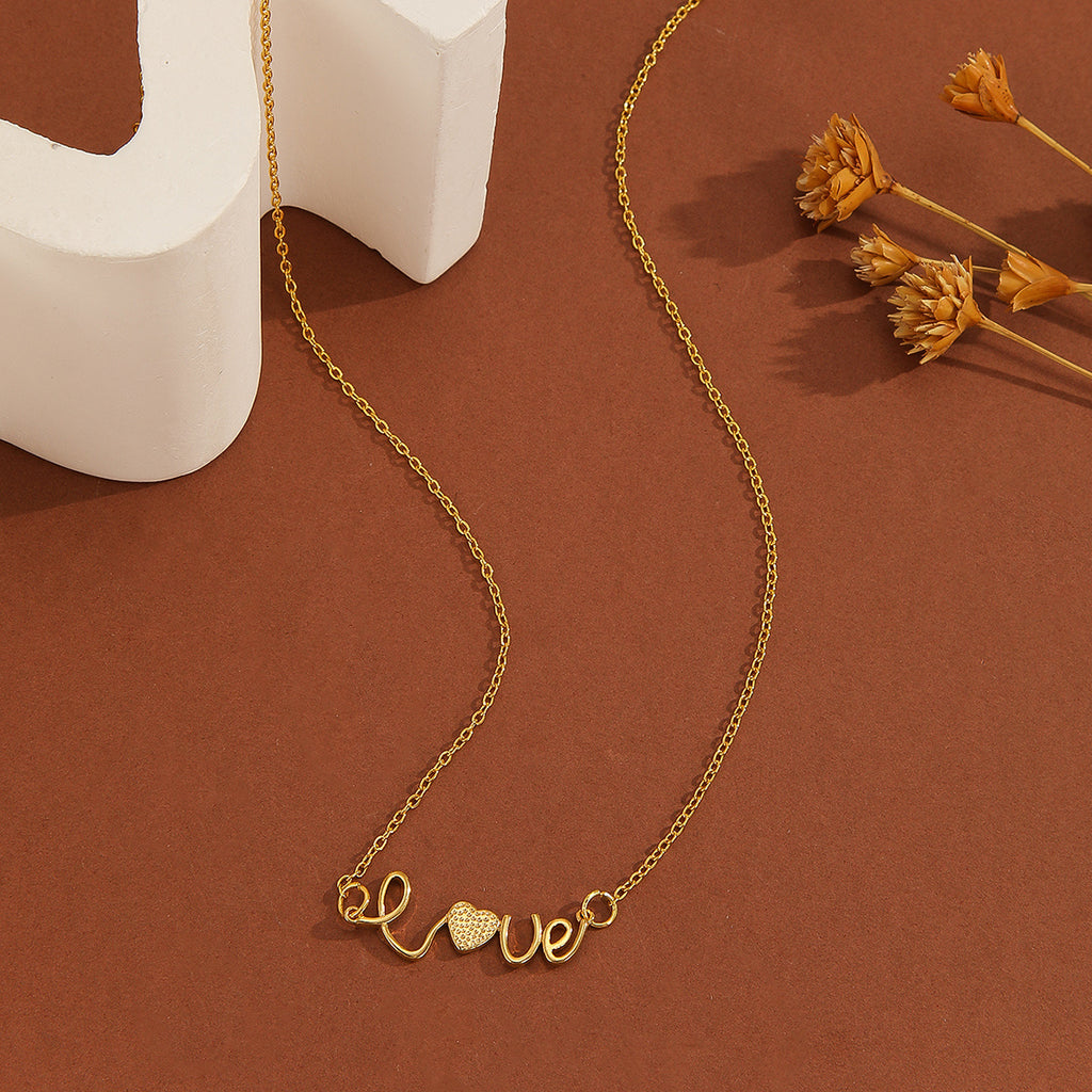 1pc Simply Exquisite Sparkling Symbol 8/Love Pendant Necklace