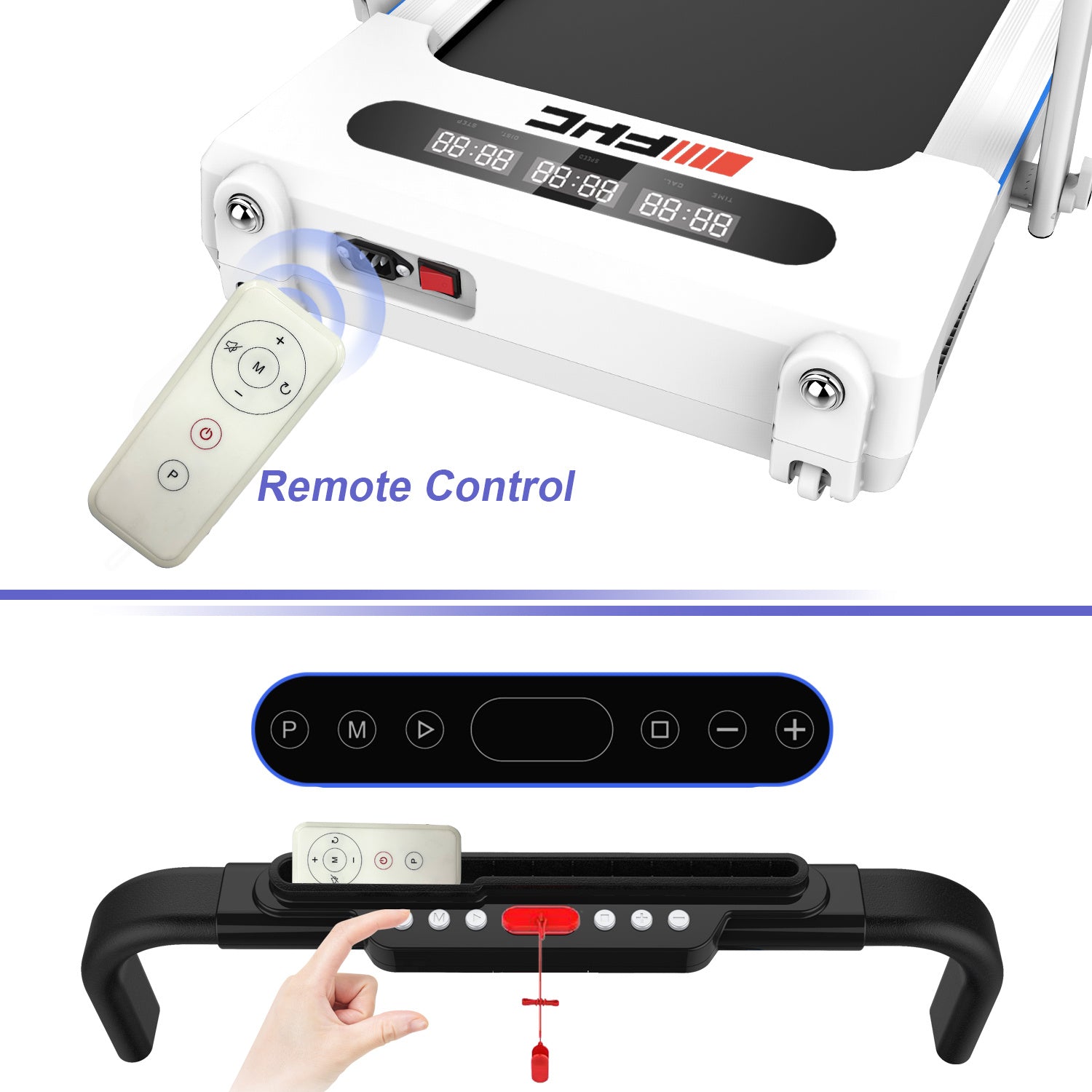 LED Display Walking/Running Treadmill w/Remote