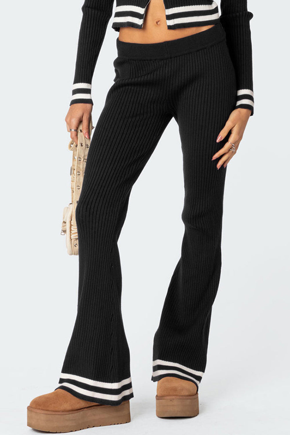 Zip Up Long Sleeve Top and Pants Set