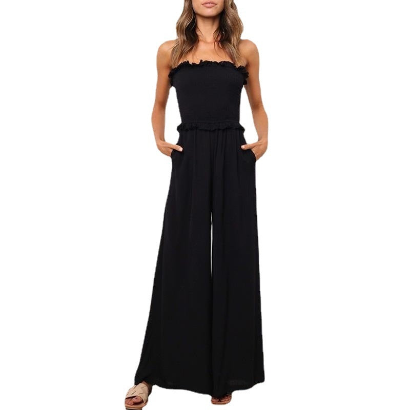 Euro-American Leisure Sleeveless Jumpsuit