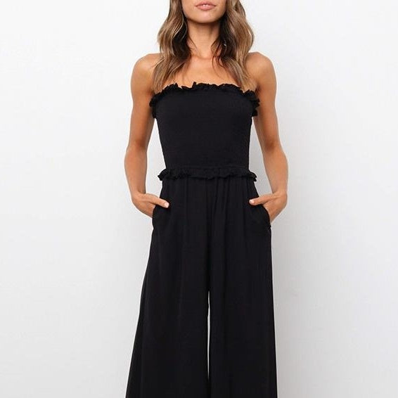 Euro-American Leisure Sleeveless Jumpsuit