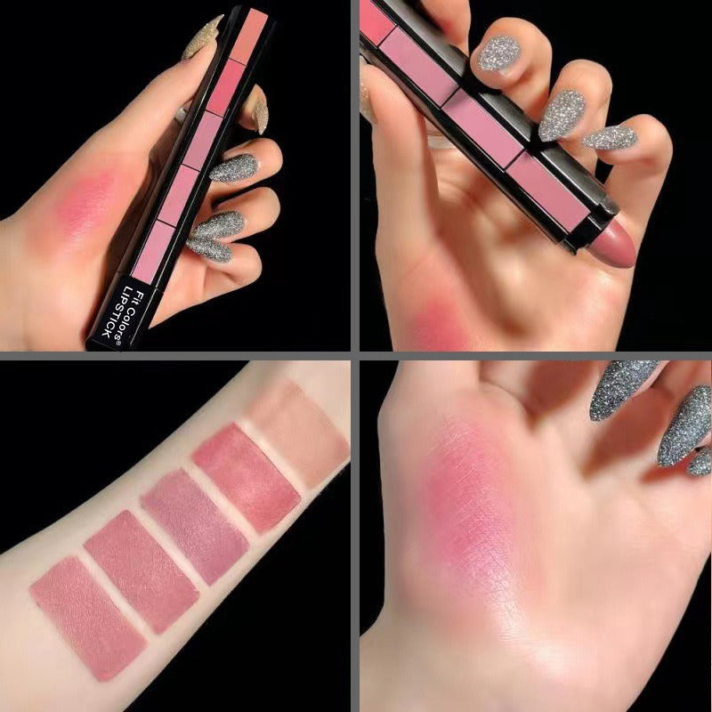 5 Colors Matte Velvet Lipstick Waterproof Sweatproof Lip Gloss