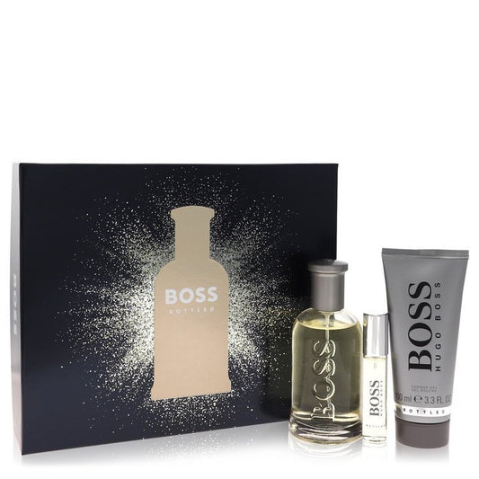 Boss No. 6 by Hugo Boss Gift Set -- 3.3 oz Eau De Toilette Spray + 0.3 oz Mini EDT Spray + 3.4 oz Shower Gel (Men)