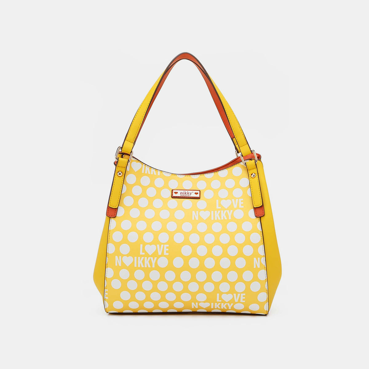 Nicole Lee USA Contrast Polka Dot Handbag