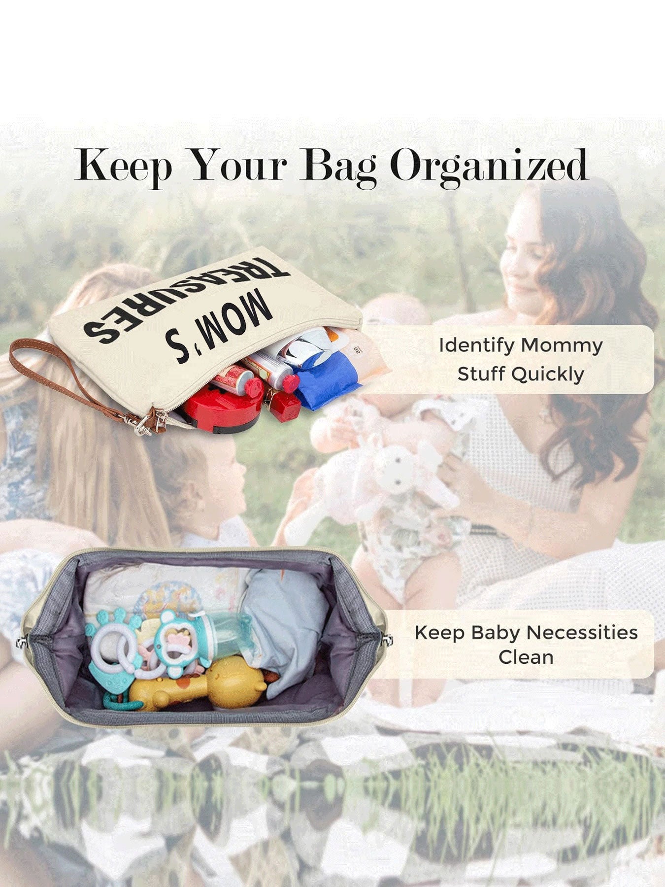 3-Pc Weekender Mom Traveling Duffel Bag Set