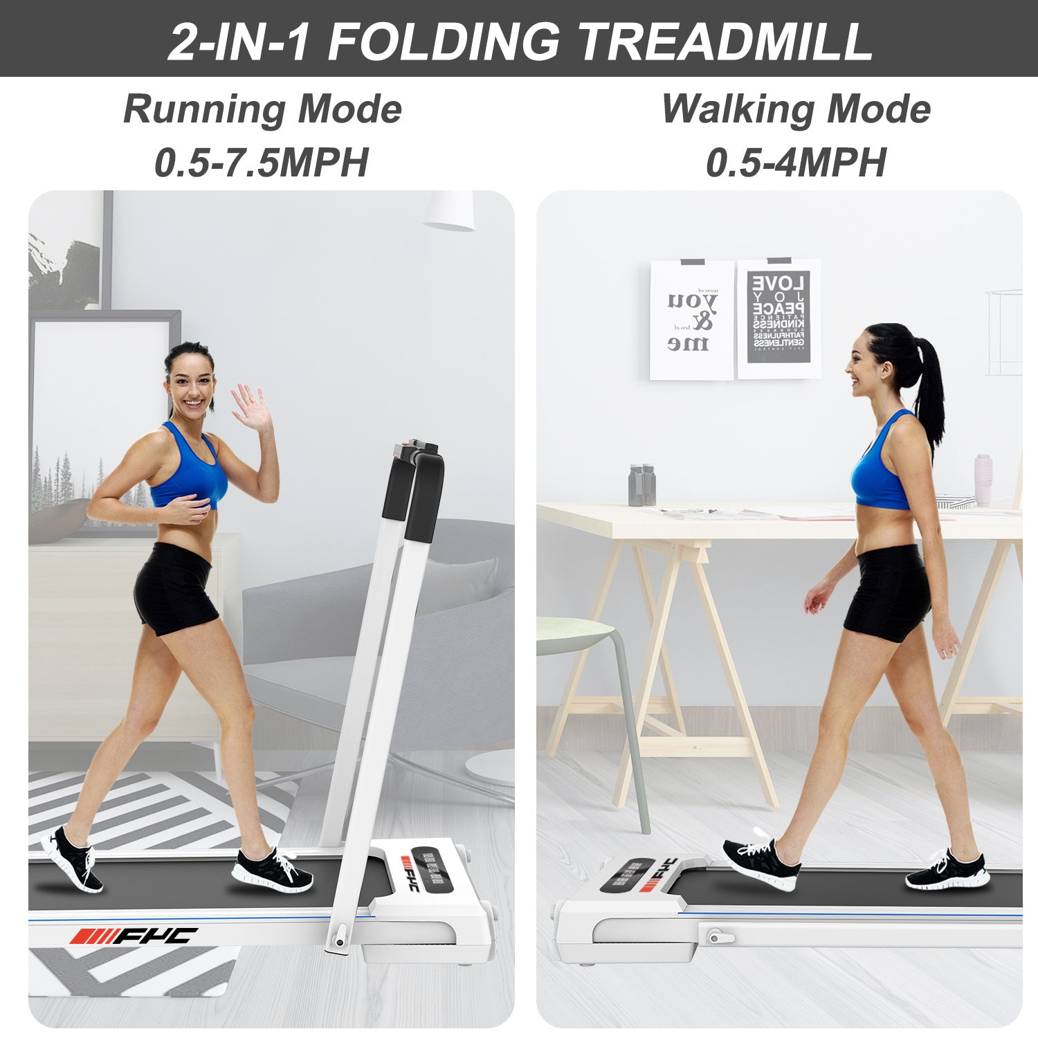 LED Display Walking/Running Treadmill w/Remote