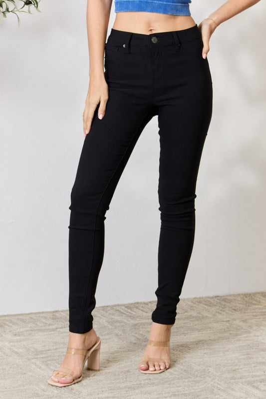 Superstretch Mid-Rise Black Skinny Jeans