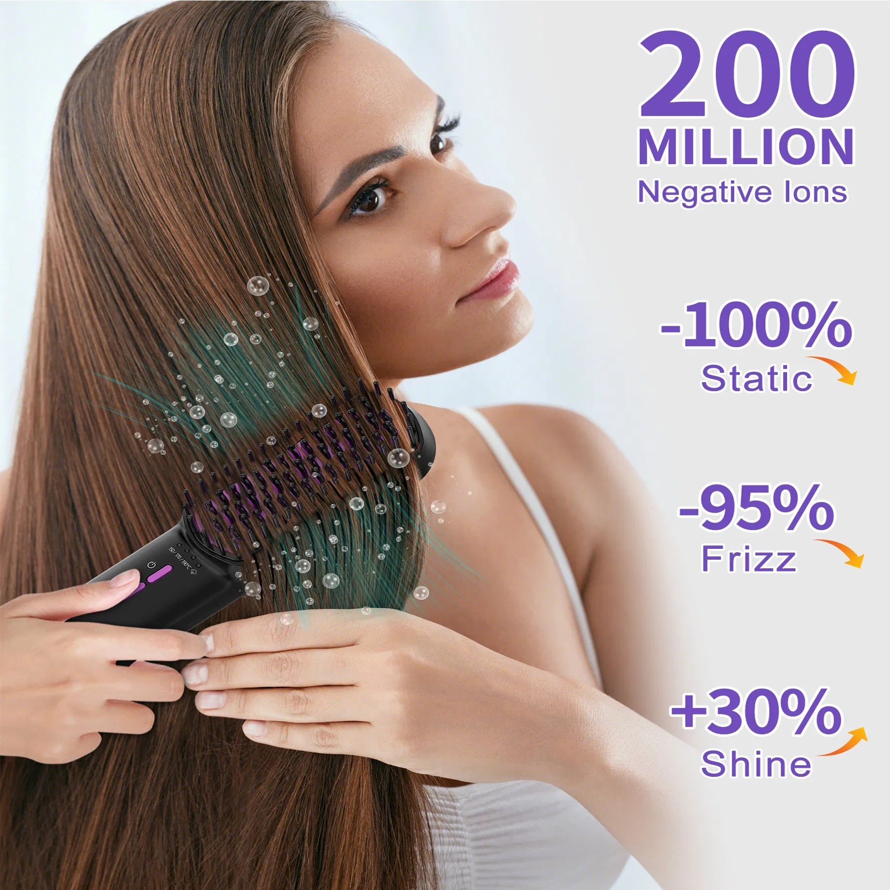 YEVYO Ionic Plus Anti-frizz Steam Straightening Salon Brush