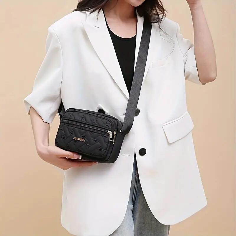 New Oxford Cloth Multi-Layer Crossbody Embroidery Bag