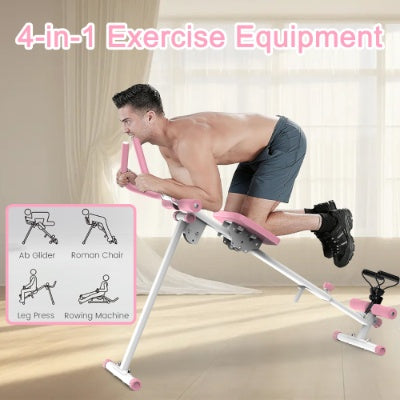 4-in-1 Ab Workout Exercise Rowing Machine