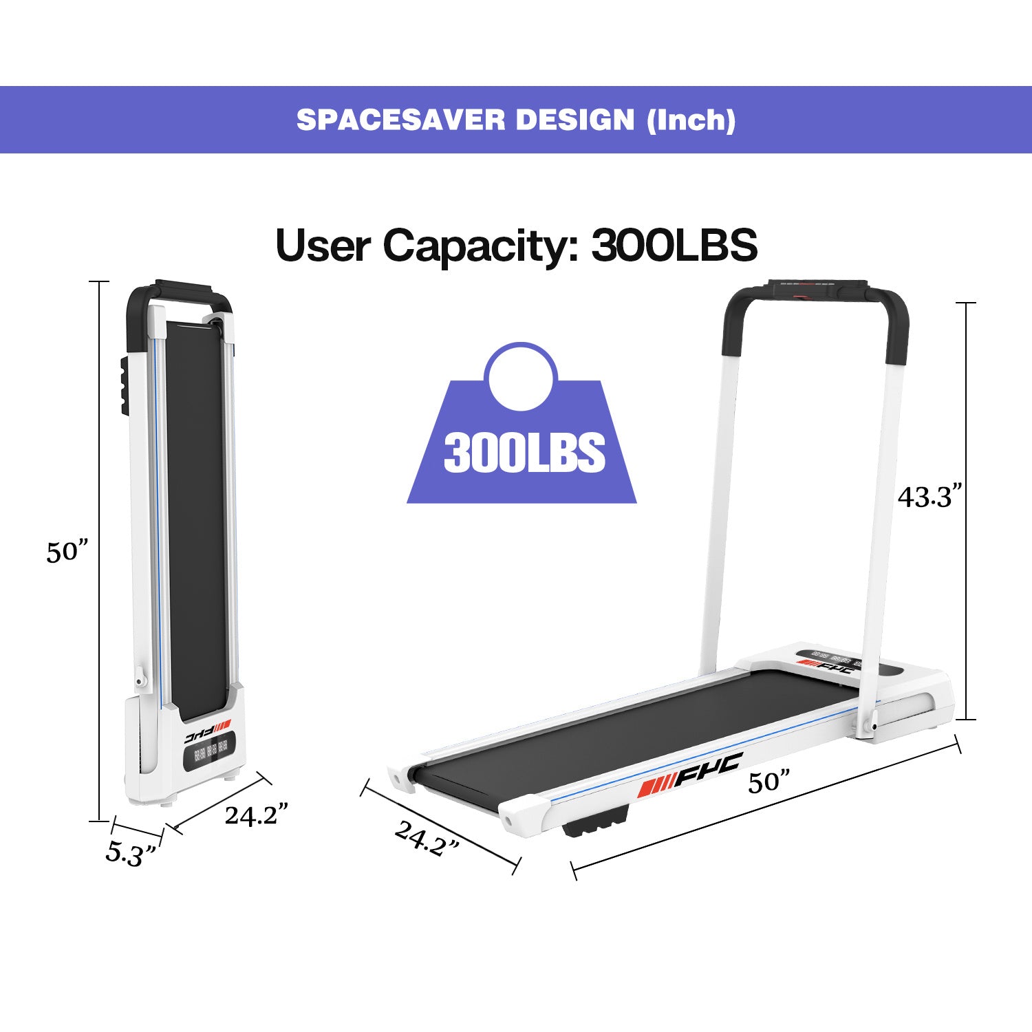 LED Display Walking/Running Treadmill w/Remote