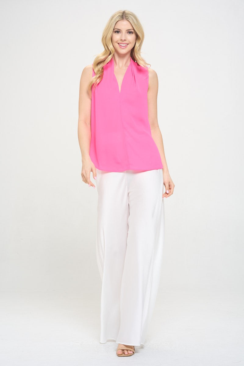 RENEE C  V-Neck Sleeveless Top