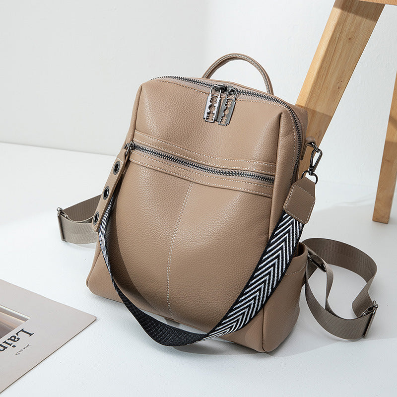 Women's Arrow Stitch PU Leather Backpack