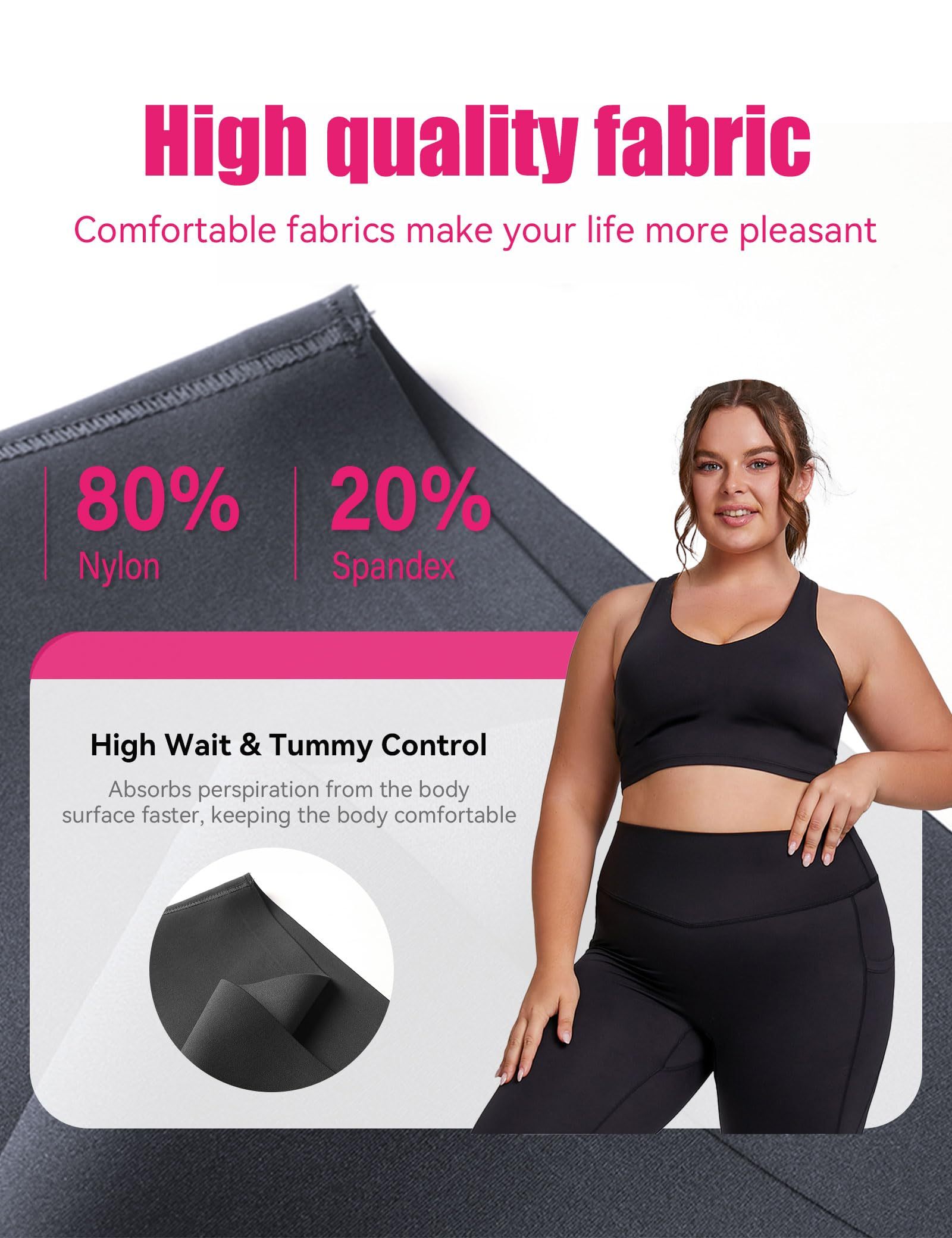 Cropped High-waisted Oblique Pocketed Yoga Pants - Cyan/Dark Gray
