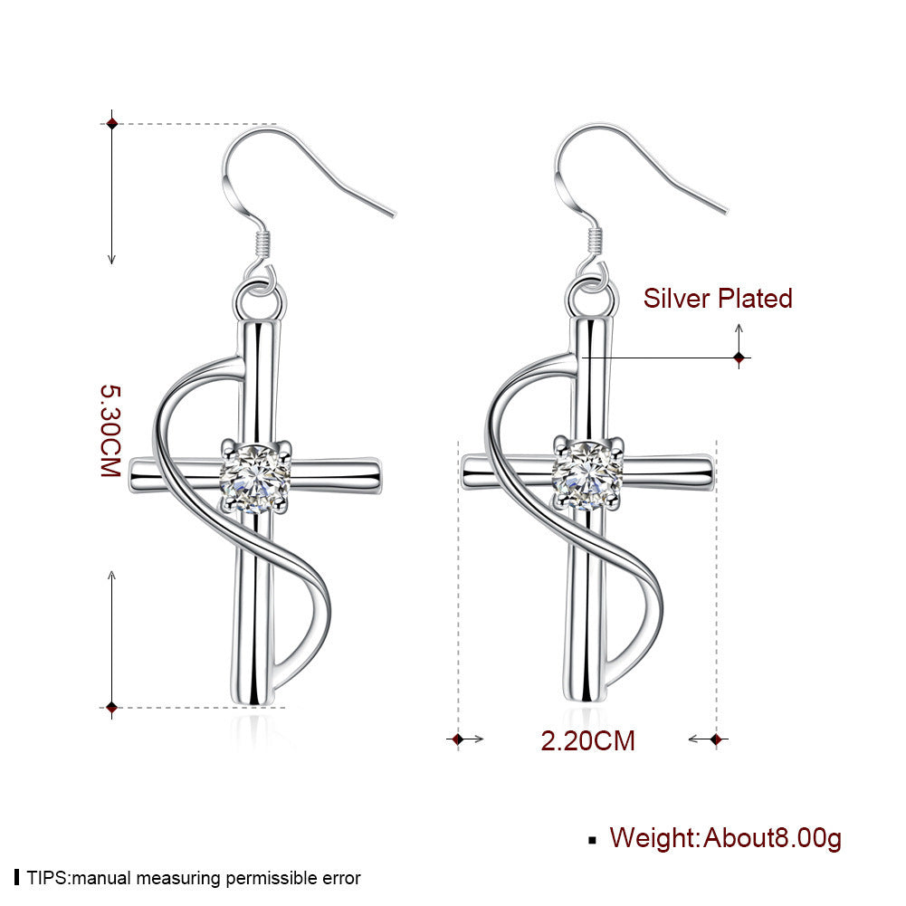 New Elongated Cross-border Earrings