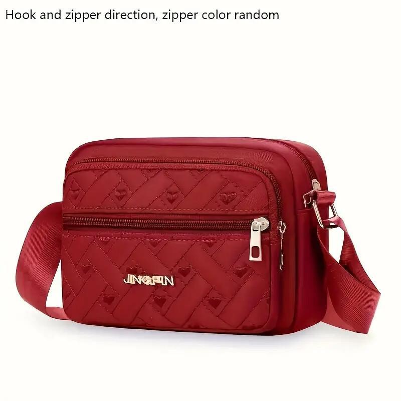 New Oxford Cloth Multi-Layer Crossbody Embroidery Bag