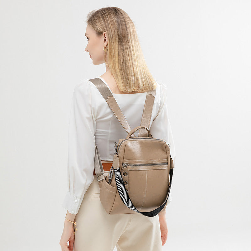 Women's Arrow Stitch PU Leather Backpack